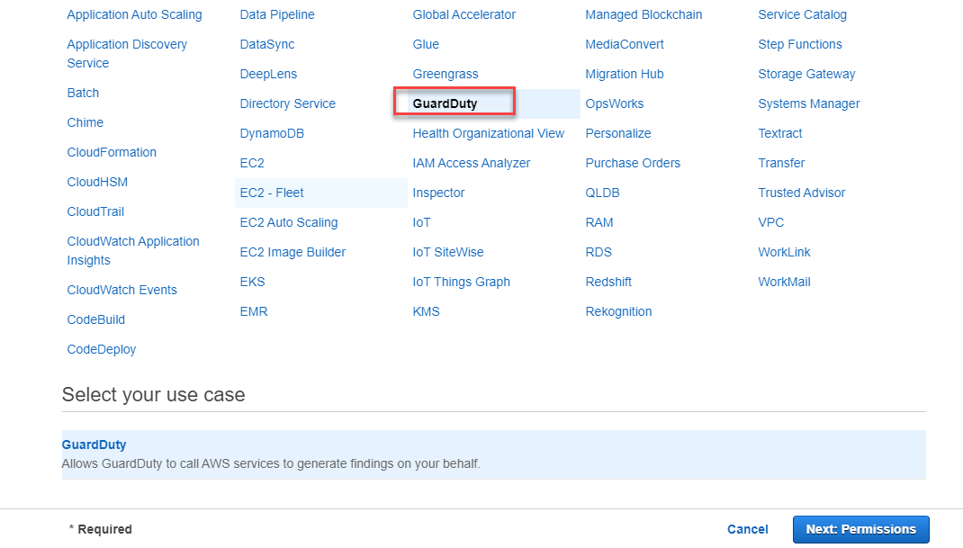 Enable Amazon Guard Duty FortiCWP 22.2.a